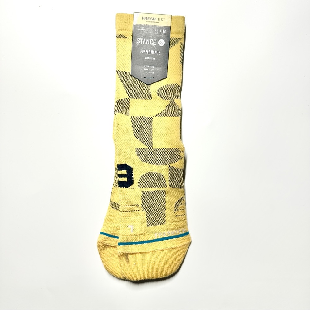 Stance Yellow and Gray Athletic Socks